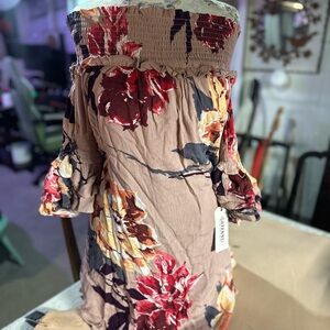 Shyanne Floral Off-Shoulder Smock Dress